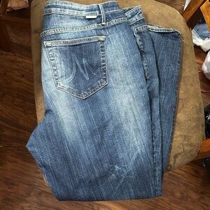 Maurices Women's Straight Leg Denim Jeans in Blue Wash